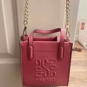 Nine West Fuchsia Mini Bag with Gold Chain